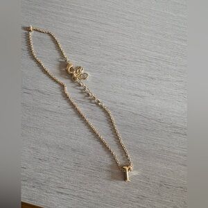 Ankle Gold plated Bracelet with letter R, adjustable